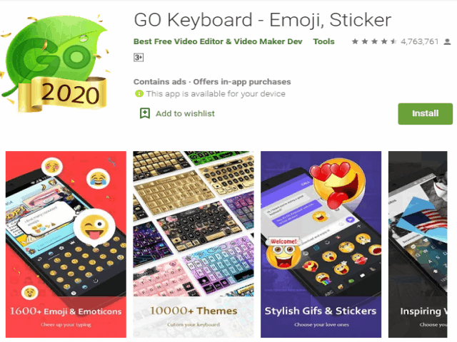 Best Emoji Apps For Android 8 GO Keyboard - Emoji, Sticker
