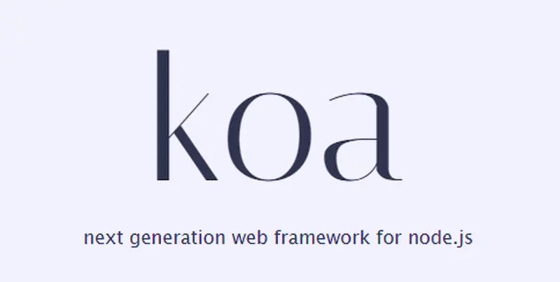 Best for Web Apps in 2022 koajs