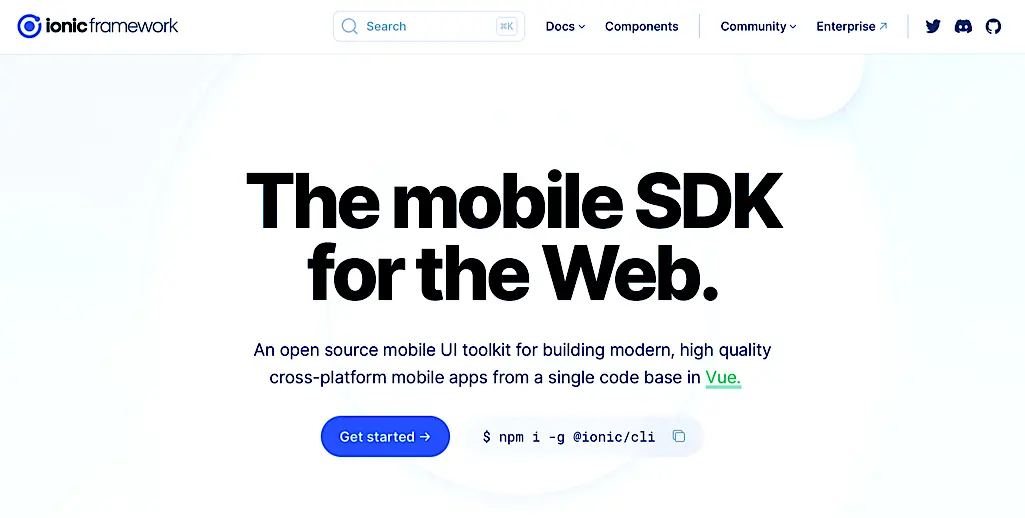 Top List of Mobile App Development Frameworks Ionic Framework